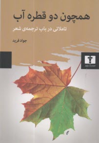 www.payane.ir - همچون دو قطره آب: تاملاتی در باب ترجمه ی شعر